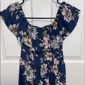 Floral blue dress